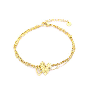 Armband doppeltem Herz Gold Armband doppeltem Herz Gold