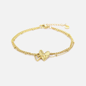 Armband doppeltem Herz Gold Armband doppeltem Herz Gold