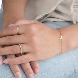 Armband drei Schmetterlingen Gold Armband drei Schmetterlingen Gold