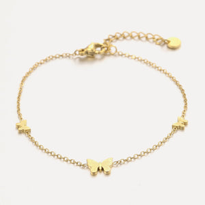 Armband drei Schmetterlingen Gold Armband drei Schmetterlingen Gold