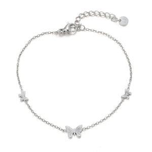 Armband drei Schmetterlingen Silber Armband drei Schmetterlingen Silber