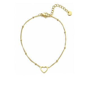 Armband einfaches Herz Gold Armband einfaches Herz Gold