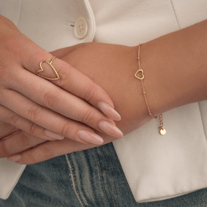 Armband einfaches Herz Gold Armband einfaches Herz Gold