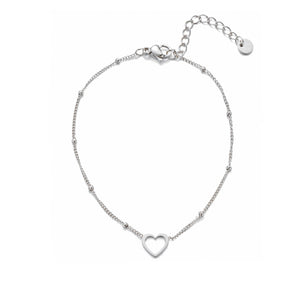 Armband einfaches Herz Silber Armband einfaches Herz Silber