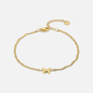 Armband gedreht mit Schmetterling Gold Armband gedreht mit Schmetterling Gold