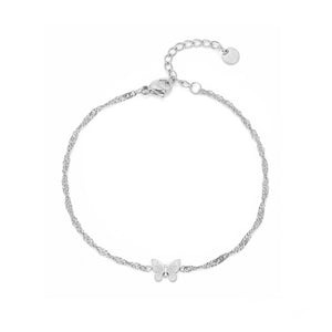 Armband gedreht mit Schmetterling Silber Armband gedreht mit Schmetterling Silber