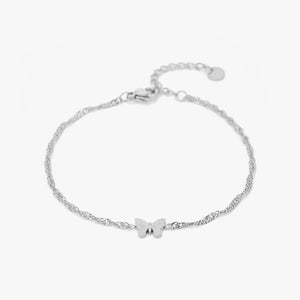 Armband gedreht mit Schmetterling Silber Armband gedreht mit Schmetterling Silber