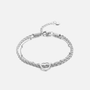Armband gedrehtes Herz Silber Armband gedrehtes Herz Silber
