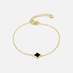 Armband Kleeblatt Gold/schwarz Armband Kleeblatt Gold/schwarz