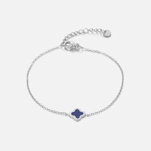 Armband Kleeblatt Silber/blau Armband Kleeblatt Silber/blau