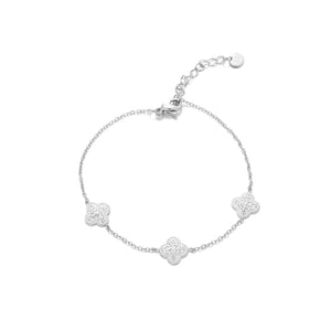 Armband Kleeblätter Strass Silber Armband Kleeblätter Strass Silber