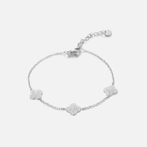 Armband Kleeblätter Strass Silber Armband Kleeblätter Strass Silber
