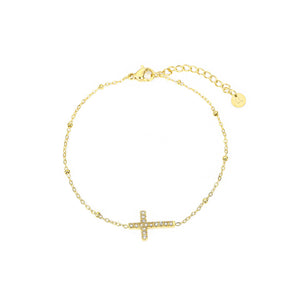 Armband Kreuz Strass Gold Armband Kreuz Strass Gold
