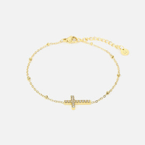 Armband Kreuz Strass Gold Armband Kreuz Strass Gold