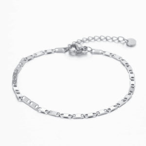 Armband mit flachen Gliedern Silber Armband mit flachen Gliedern Silber