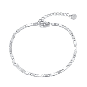 Armband mit flachen Gliedern Silber Armband mit flachen Gliedern Silber