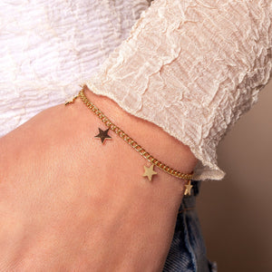 Armband mit fünf Sternen Gold Armband mit fünf Sternen Gold