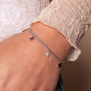Armband mit fünf Sternen Silber Armband mit fünf Sternen Silber
