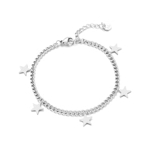 Armband mit fünf Sternen Silber Armband mit fünf Sternen Silber