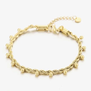 Armband mit gedrehten Kugeln Gold Armband mit gedrehten Kugeln Gold