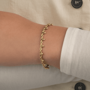 Armband mit gedrehten Kugeln Gold Armband mit gedrehten Kugeln Gold