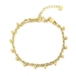 Armband mit gedrehten Kugeln Gold Armband mit gedrehten Kugeln Gold