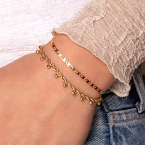 Armband mit gedrehten Kugeln Gold Armband mit gedrehten Kugeln Gold