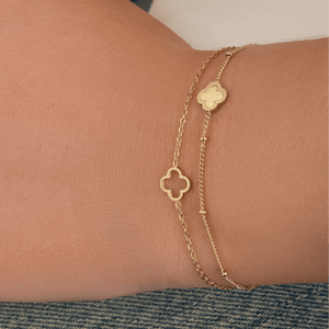Armband mit Kleeblatt Gold