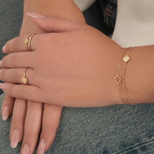 Armband mit Kleeblatt Gold Armband mit Kleeblatt Gold