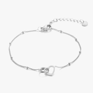 Armband mit verbundenen Herzen Silber Armband mit verbundenen Herzen Silber