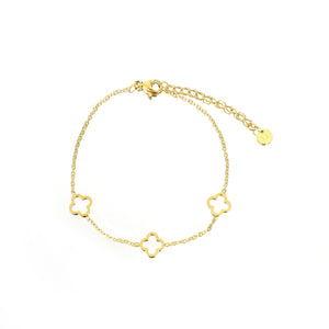 Armband offene Kleeblätter Gold Armband offene Kleeblätter Gold