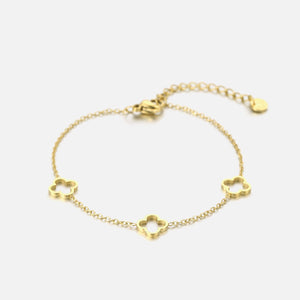 Armband offene Kleeblätter Gold Armband offene Kleeblätter Gold