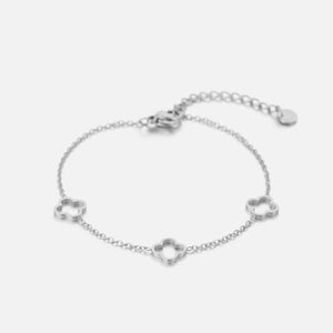 Armband offene Kleeblätter Silber Armband offene Kleeblätter Silber