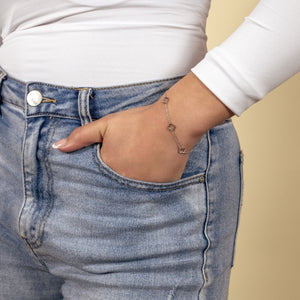 Armband offene Kleeblätter Silber Armband offene Kleeblätter Silber