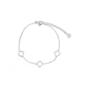 Armband offene Kleeblätter Silber Armband offene Kleeblätter Silber