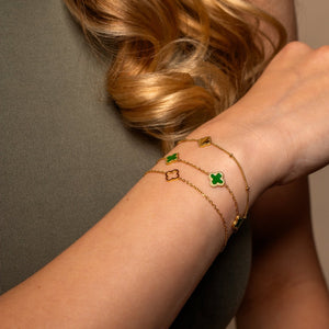 Armband offenes Kleeblatt Gold Armband offenes Kleeblatt Gold