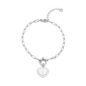 Armband Perle Herz Silber Armband Perle Herz Silber