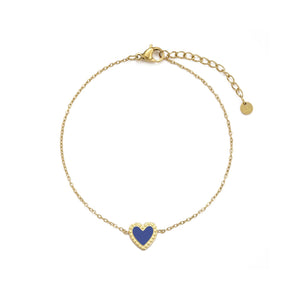 Armband Single Herz Blau Armband Single Herz Blau