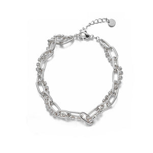 Armband Zweireihige Glieder und Kugeln Silber Armband Zweireihige Glieder und Kugeln Silber