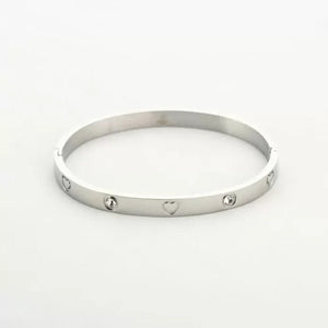 Bangle mit Herzchen Silber Bangle mit Herzchen Silber