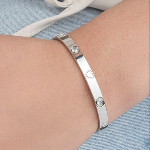 Bangle mit Herzchen Silber Bangle mit Herzchen Silber
