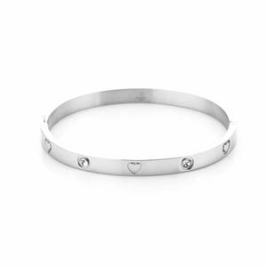 Bangle mit Herzchen Silber Bangle mit Herzchen Silber