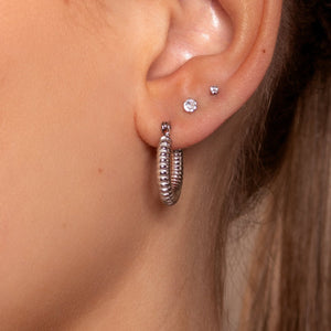 Basic Bali Ohrringe Silber Basic Bali Ohrringe Silber