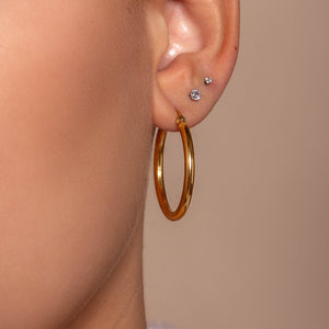 Basic Creolen 3cm Gold Basic Creolen 3cm Gold