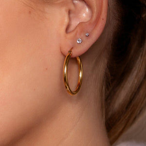 Basic Creolen 3cm Gold Basic Creolen 3cm Gold