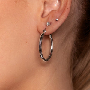 Basic Creolen 3cm Silber Basic Creolen 3cm Silber