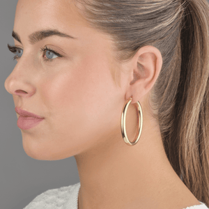 Basic Creolen 5cm Gold Basic Creolen 5cm Gold