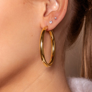 Basic Creolen 5cm Gold Basic Creolen 5cm Gold