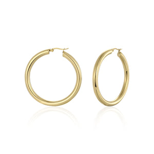 Basic Creolen 5cm Gold Basic Creolen 5cm Gold