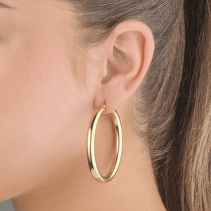 Basic Creolen 5cm Gold Basic Creolen 5cm Gold